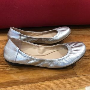 Vince Camuto Ellen Silver Ballet Flats